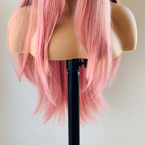 Gorgeous Effortless Style Ombre Pink Wig for Daily Wear - Picture 9 of 16